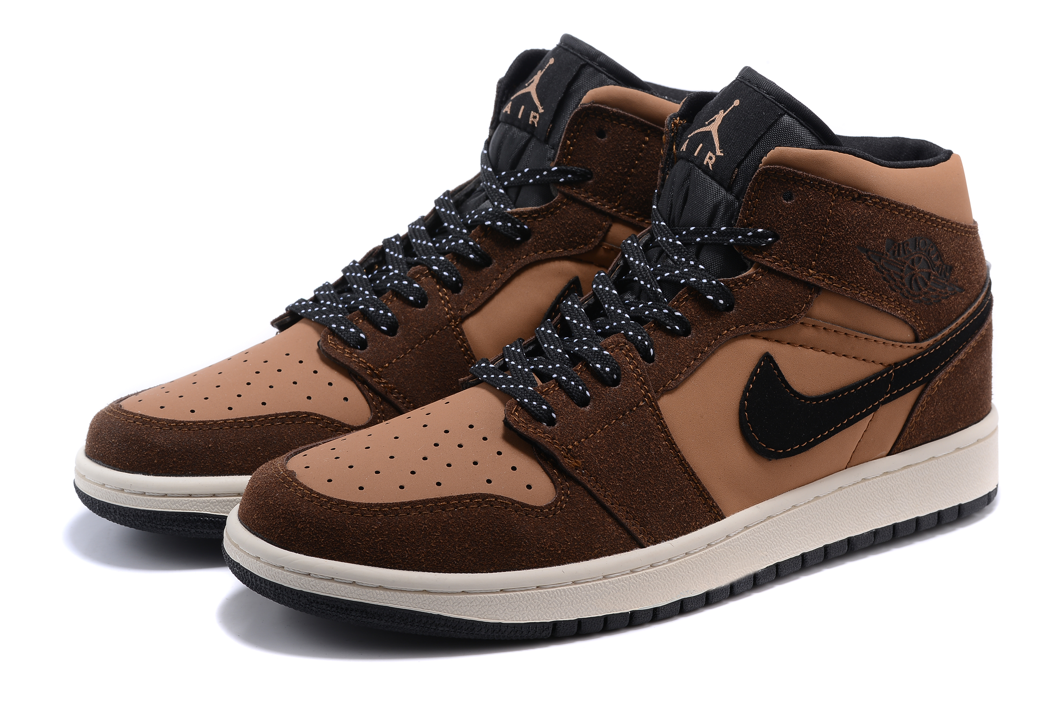 New 2022 Air Jordan 1 Coffe Brown Black Shoes